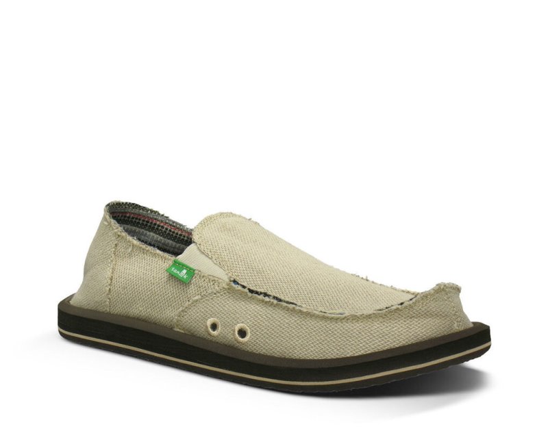 Sanuk Hemp - Sanuk Shoes Mens Light Olive - Philippines RFNBJH647